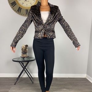 Cheetah / Leopard print silky Blazer